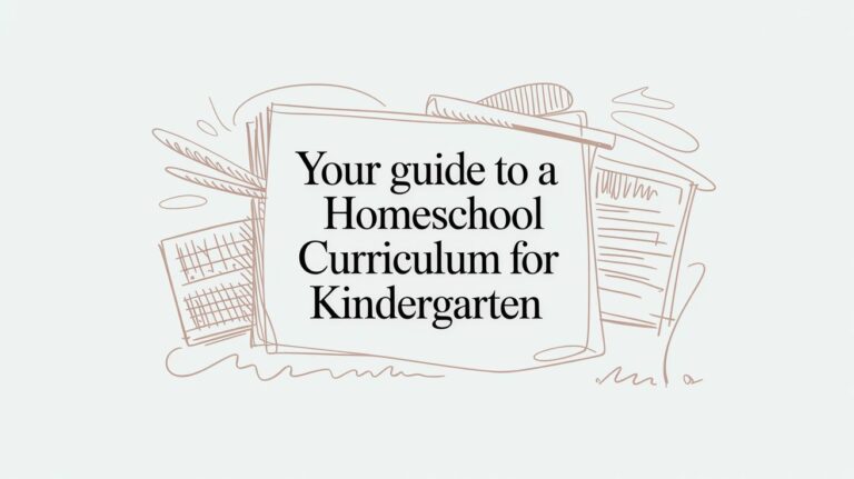 Your Guide to a Homeschool Curriculum for Kindergarten