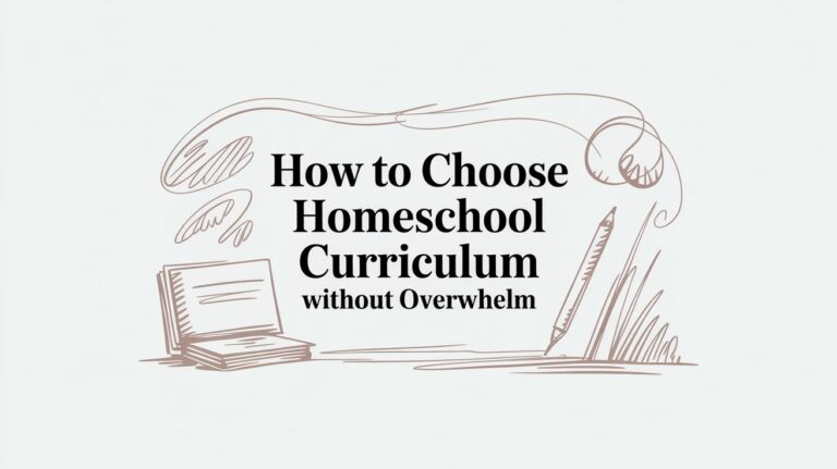 How to Choose Homeschool Curriculum Without Overwhelm