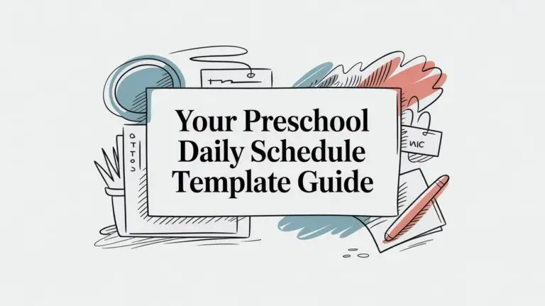 Your Preschool Daily Schedule Template Guide
